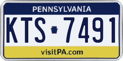 PA license plate KTS7491