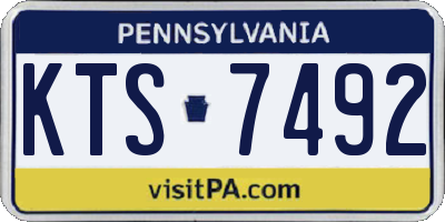 PA license plate KTS7492