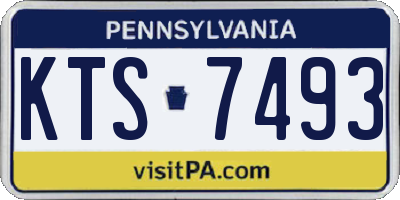 PA license plate KTS7493