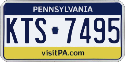 PA license plate KTS7495