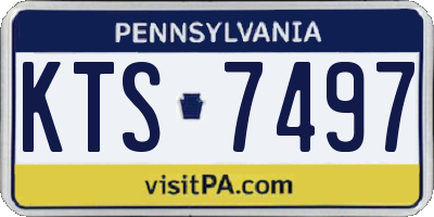 PA license plate KTS7497