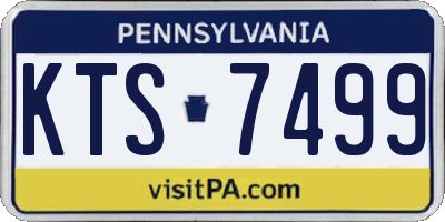 PA license plate KTS7499