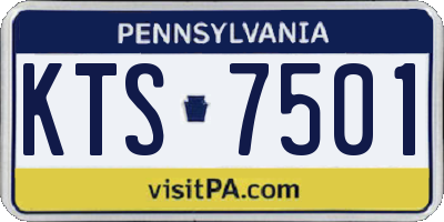 PA license plate KTS7501