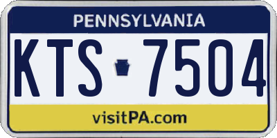PA license plate KTS7504