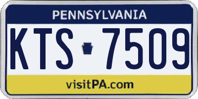 PA license plate KTS7509