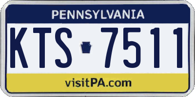 PA license plate KTS7511