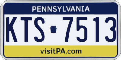 PA license plate KTS7513