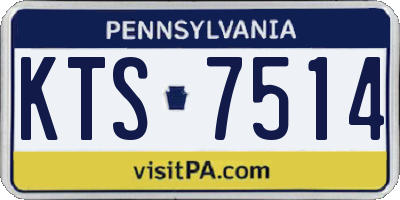PA license plate KTS7514