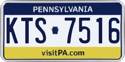 PA license plate KTS7516