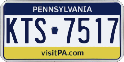 PA license plate KTS7517