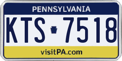 PA license plate KTS7518