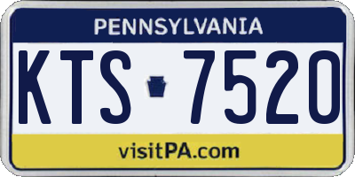 PA license plate KTS7520
