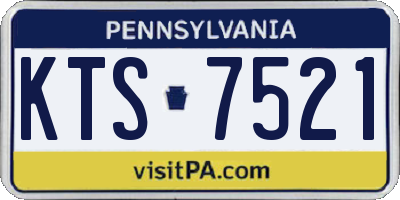 PA license plate KTS7521