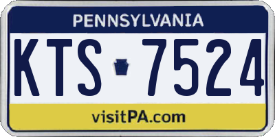 PA license plate KTS7524