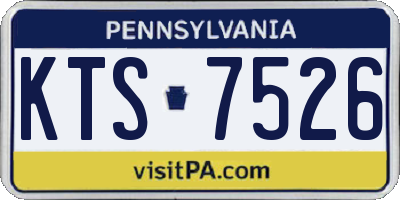 PA license plate KTS7526