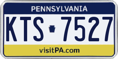 PA license plate KTS7527
