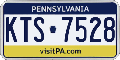 PA license plate KTS7528