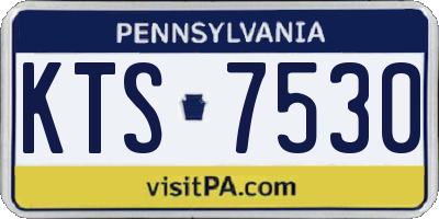 PA license plate KTS7530
