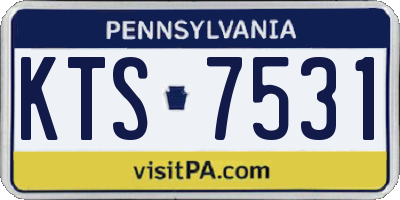 PA license plate KTS7531