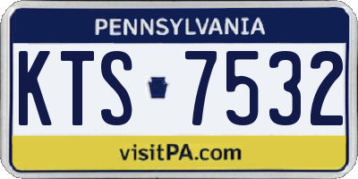 PA license plate KTS7532