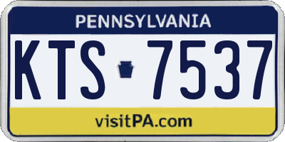 PA license plate KTS7537