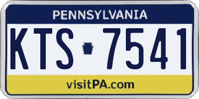 PA license plate KTS7541