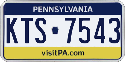PA license plate KTS7543
