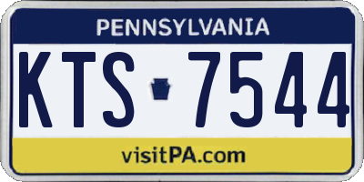 PA license plate KTS7544