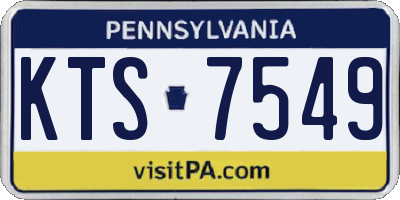 PA license plate KTS7549