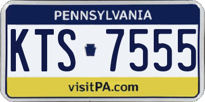 PA license plate KTS7555