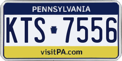 PA license plate KTS7556