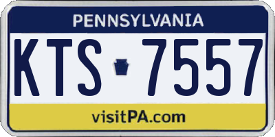 PA license plate KTS7557