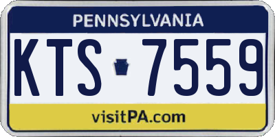 PA license plate KTS7559