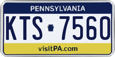 PA license plate KTS7560