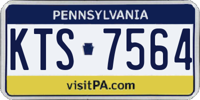 PA license plate KTS7564