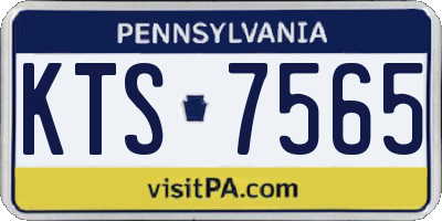 PA license plate KTS7565