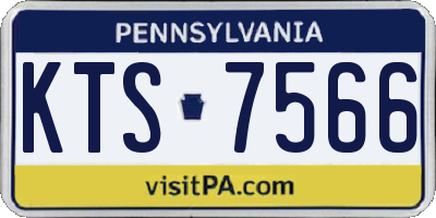 PA license plate KTS7566