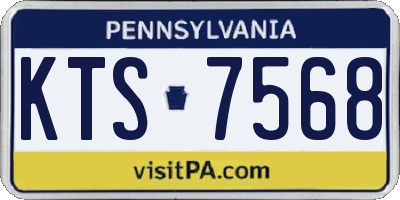PA license plate KTS7568