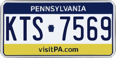 PA license plate KTS7569