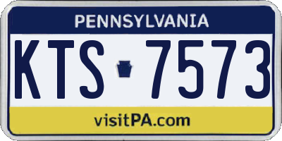 PA license plate KTS7573