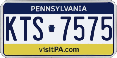 PA license plate KTS7575