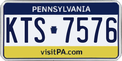 PA license plate KTS7576