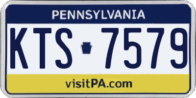PA license plate KTS7579