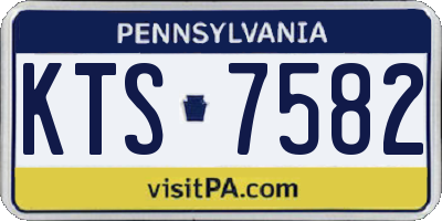 PA license plate KTS7582