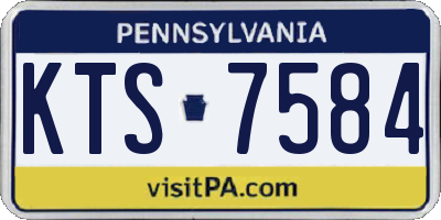 PA license plate KTS7584