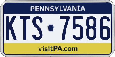 PA license plate KTS7586