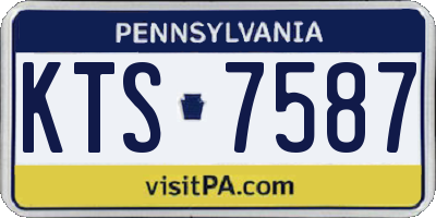 PA license plate KTS7587