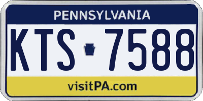PA license plate KTS7588