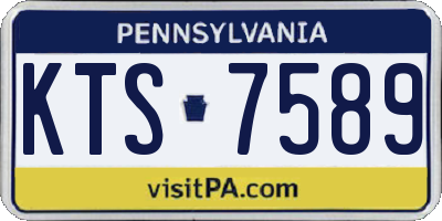 PA license plate KTS7589