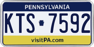 PA license plate KTS7592